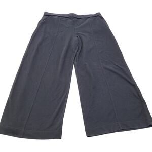 Lee wide leg pull on knit pants black seamed XXL